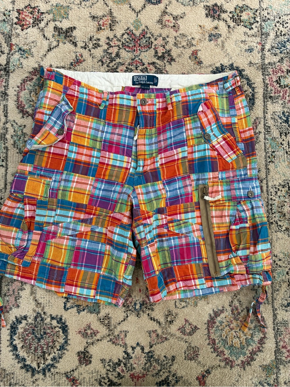 Vintage Polo Ralph Lauren Patchwork Cargo Shorts (no size)